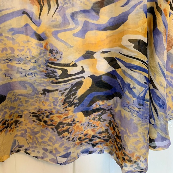 Kaktus Beaded Sheer Poncho Blouse Size Medium - Picture 15 of 16